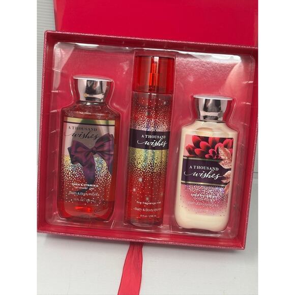 Bath Body Works A THOUSAND WISHES Fine Fragrance Mist Lotion Shower Gel Set NEW - Picture 4 of 8